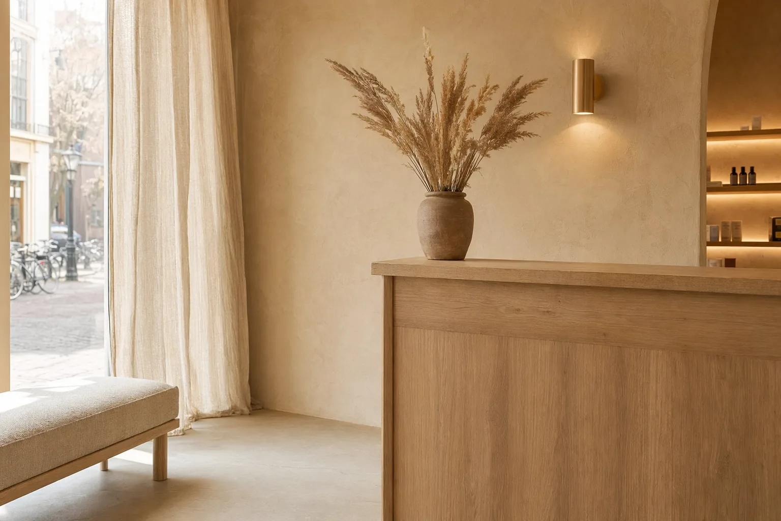 Interieur Glow Atelier Utrecht — behandelkamer met daglicht